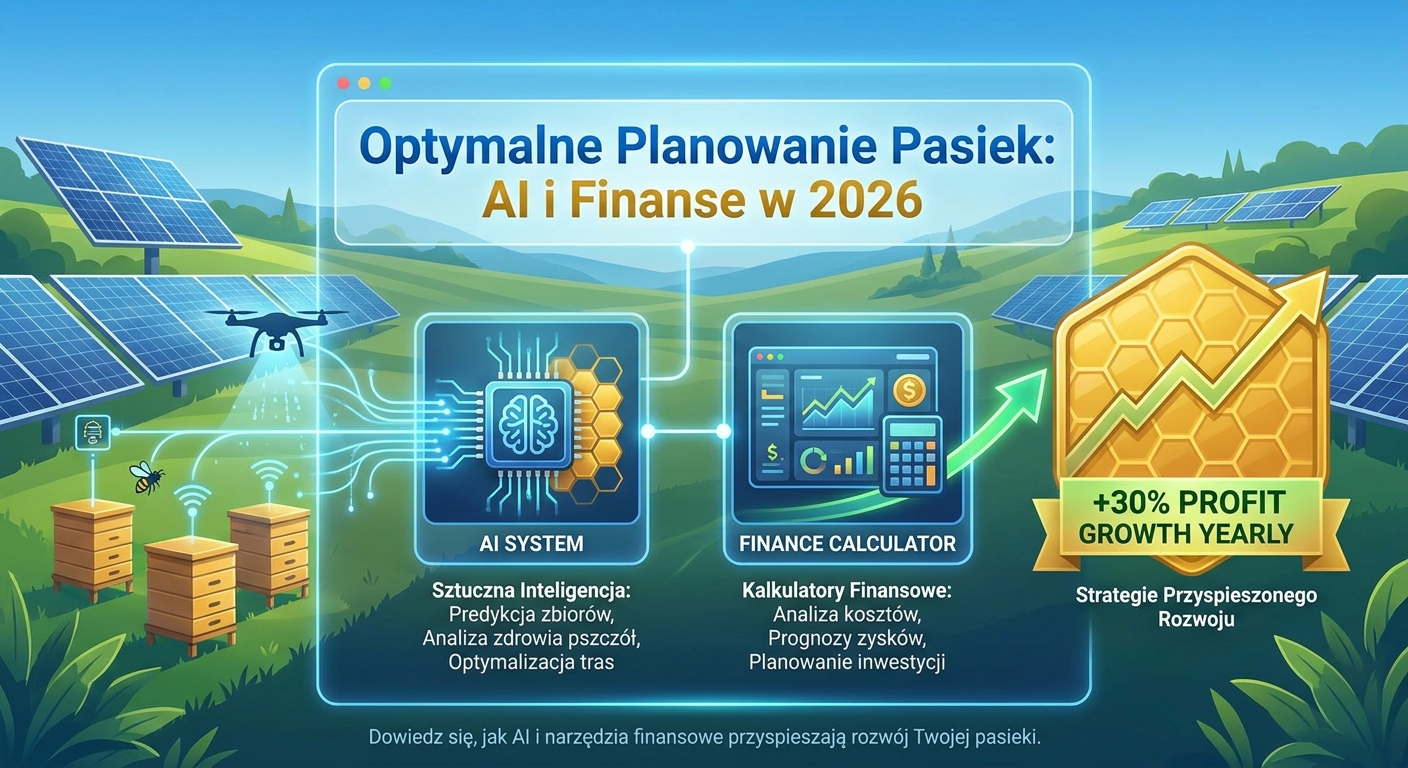 Pasieka z nowoczesną optymalizacją z użyciem AI na tabletzie
